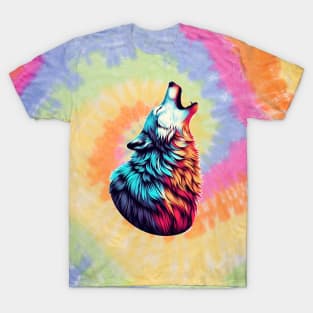Howling Multicolor Wolf T-Shirt
